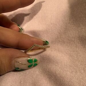 Pandora gold plated wishbone ring